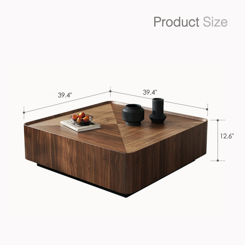 Hokku Designs Rubinder Solid Walnut Industrial Coffee Table Hokku Designs Rubinder Solid Walnut Industrial Coffee Table